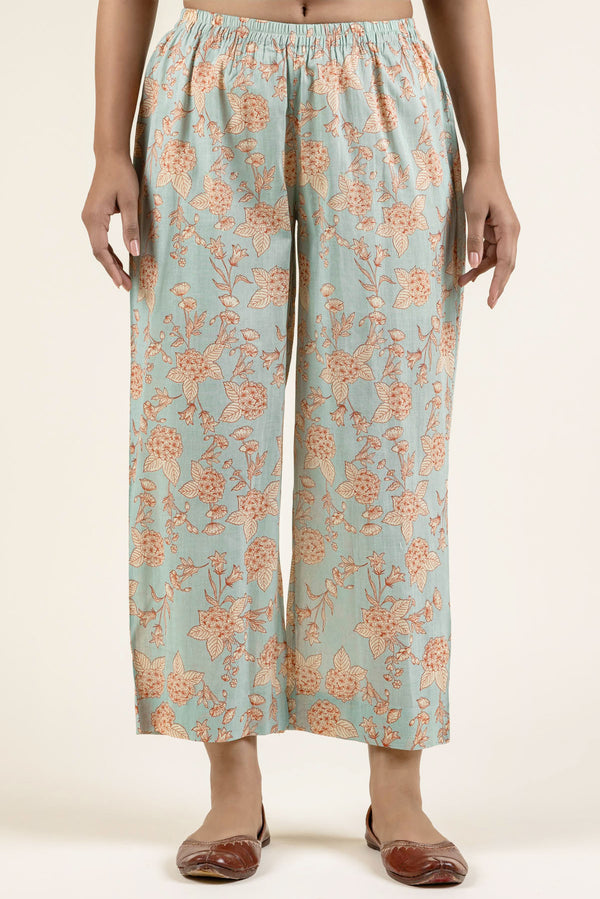 Dusty Blue Hydrangea Trousers