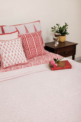 Floral Jaal Hand Block Printed Muslin Dohar