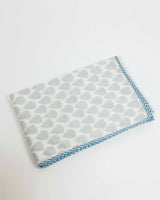 Blue Motif Hand Block Printed Muslin Dohar