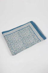 Blue Floral Hand Block Printed Dohar