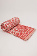 Anaar Jaal Hand Block Printed Quilt