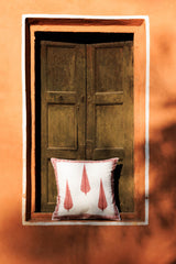 Pink Cypress Hand Block Printed Cushion Cover