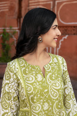 Gathered Boteh Kurta