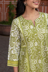 Gathered Boteh Kurta