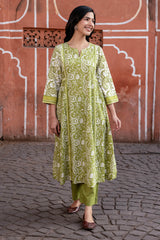 Gathered Boteh Kurta