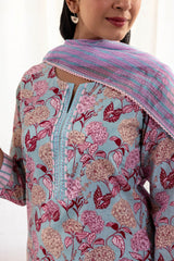 Straight Hydrangea Kurta