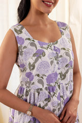 Lavender Hydrangea Dress