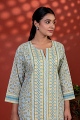 Blue Radial Kurta