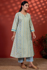 Blue Radial Kurta