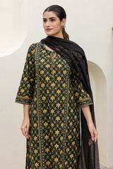 Black Grid Kurta
