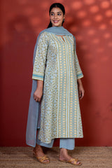 Blue Radial Kurta