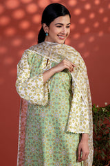 Green Radial Kurta