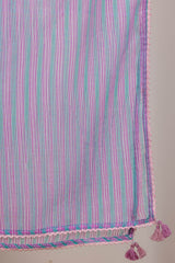 Pink Striped Doria Dupatta