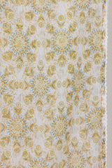 White & Green Radial Doria Dupatta