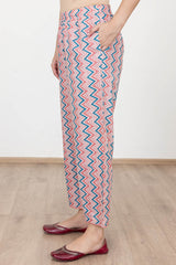 Zigzag Peach Trousers