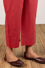 Red Relaxed Trousers