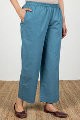 Teal Cambric Trousers