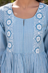 Blue Striped Kurta