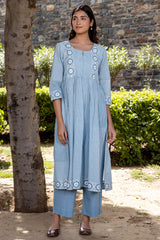 Blue Striped Kurta