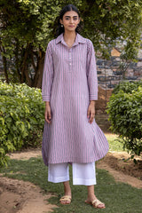 Pink & Grey Striped Dress