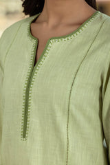 Chinoise Green Kurta