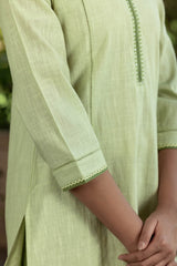 Chinoise Green Kurta