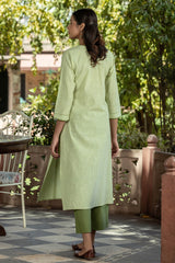 Chinoise Green Kurta