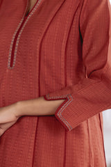 Terracotta Red Kurta