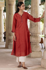 Terracotta Red Kurta