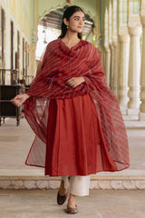 Terracotta Red Kurta