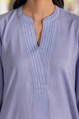 Lavender Striped Kurta