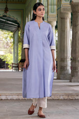 Lavender Striped Kurta