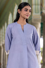 Lavender Striped Kurta
