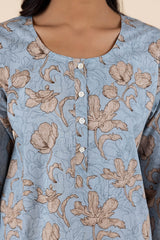 Blue Blossom Pajama Set