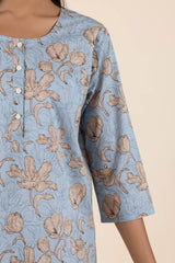 Blue Blossom Pajama Set