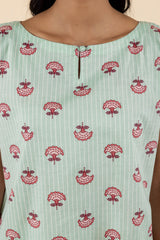 Minty Floral Top & Capri