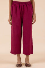 Wine Wide Legged Trousers