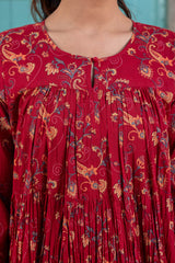 Dotted Paisley Tiered Dress