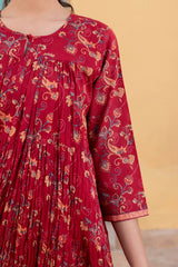 Dotted Paisley Tiered Dress