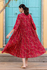 Dotted Paisley Tiered Dress