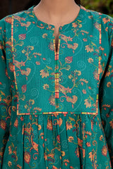 Green Dotted Paisley Kurta
