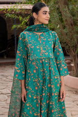 Green Dotted Paisley Kurta