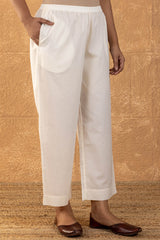 Cream Wide Trousers