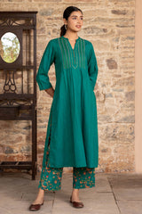 Embroidered Dobby Kurta