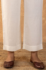 Cream Wide Trousers
