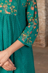 Dobby Dotted Paisley Kurta