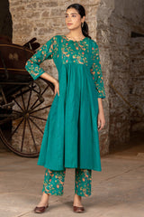 Dobby Dotted Paisley Kurta
