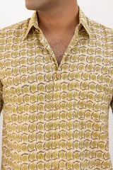 Block Printed Mens Shirt