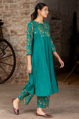 Dobby Dotted Paisley Kurta