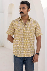 Block Printed Mens Shirt